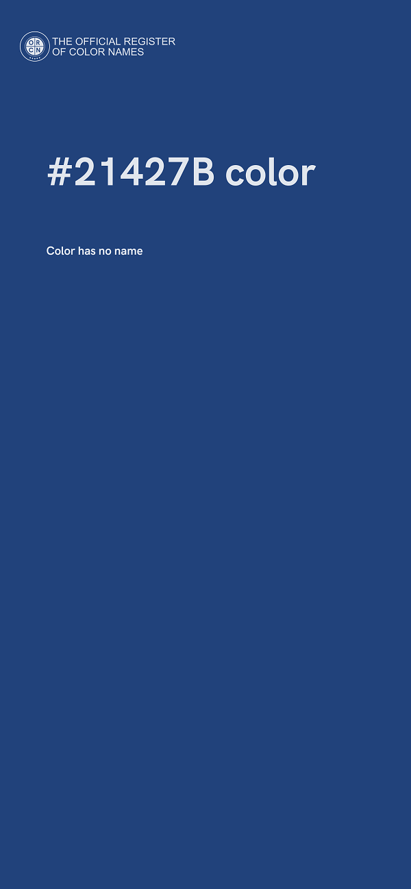 Color #21427B - The Official Register of Color Names