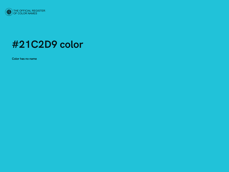 #21C2D9 color image