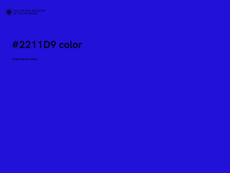 #2211D9 color image