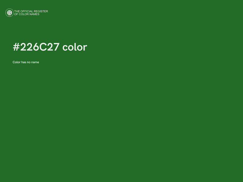 #226C27 color image