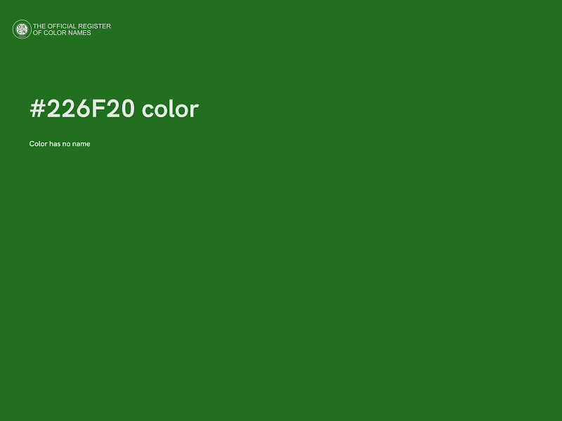 #226F20 color image