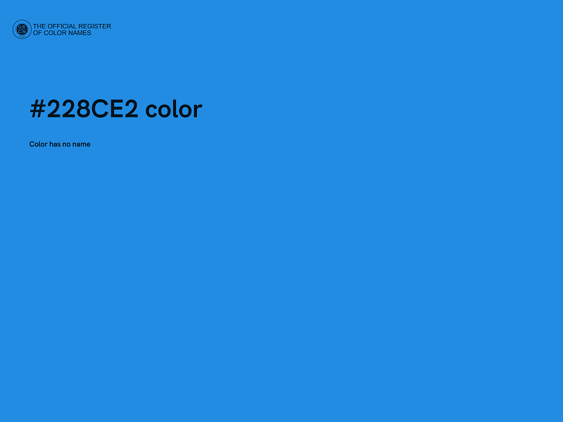 #228CE2 color image