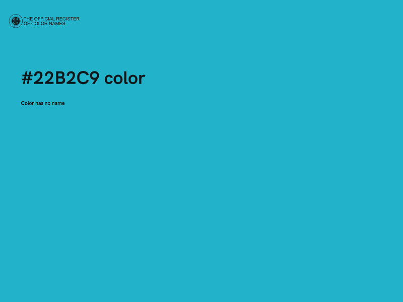 #22B2C9 color image