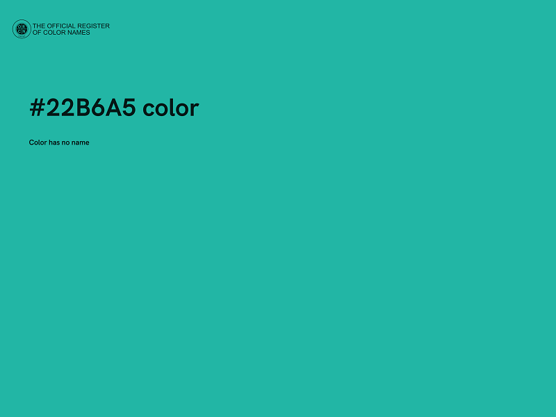 #22B6A5 color image