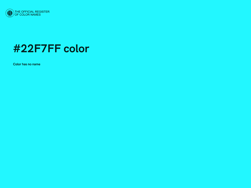 #22F7FF color image