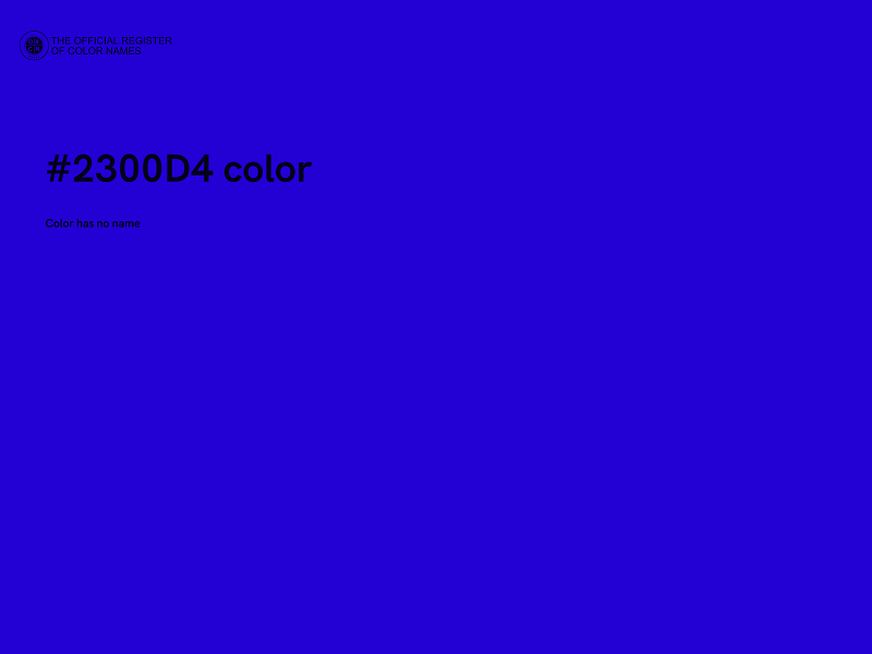 #2300D4 color image