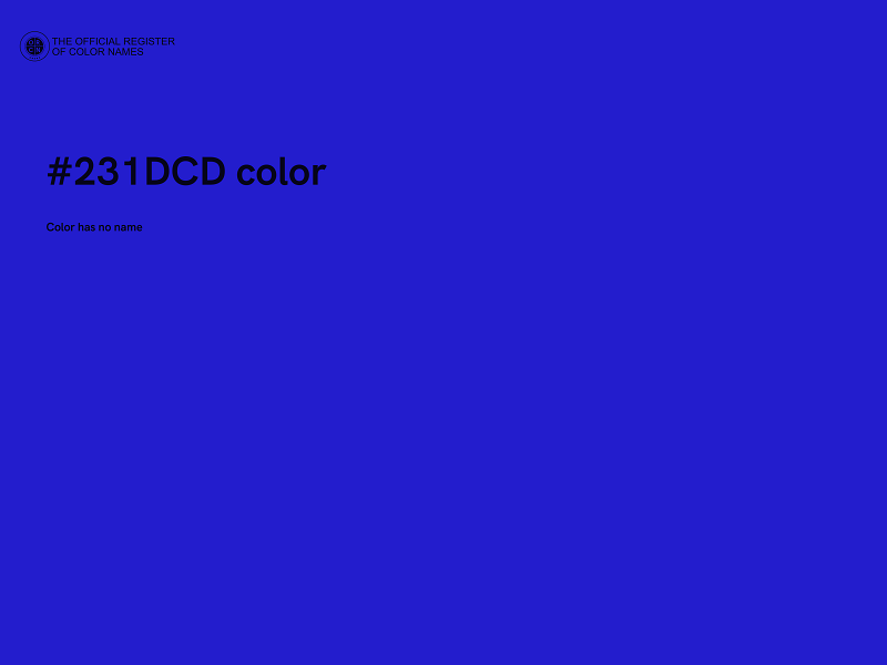 #231DCD color image