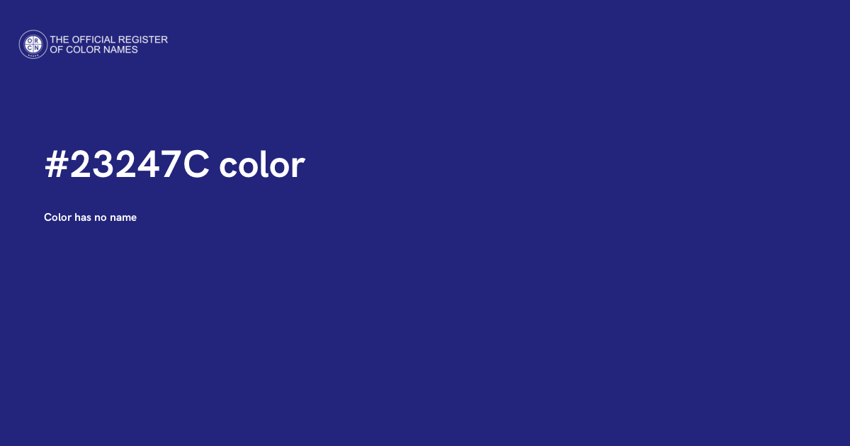 Color #23247C - The Official Register of Color Names