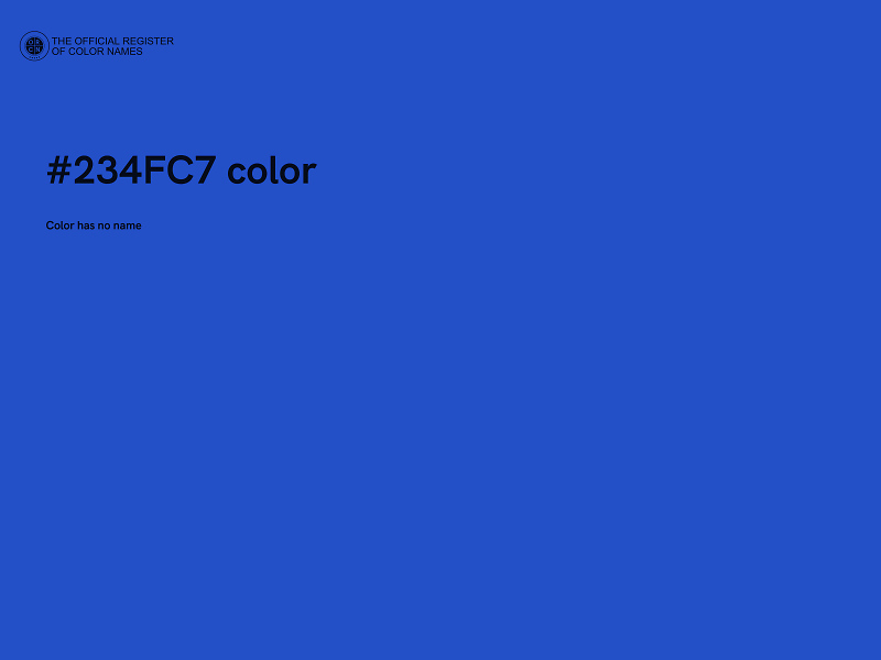 #234FC7 color image