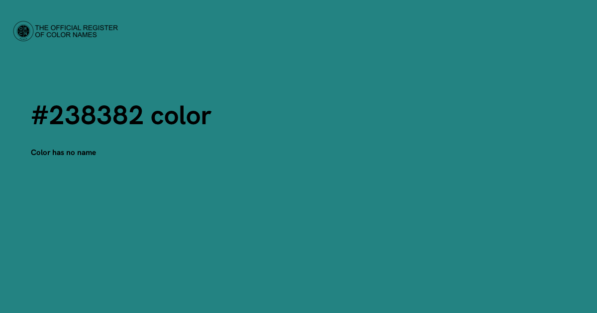Color #238382 - The Official Register of Color Names