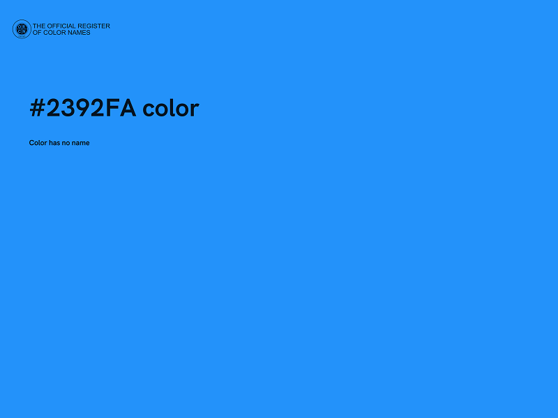 #2392FA color image