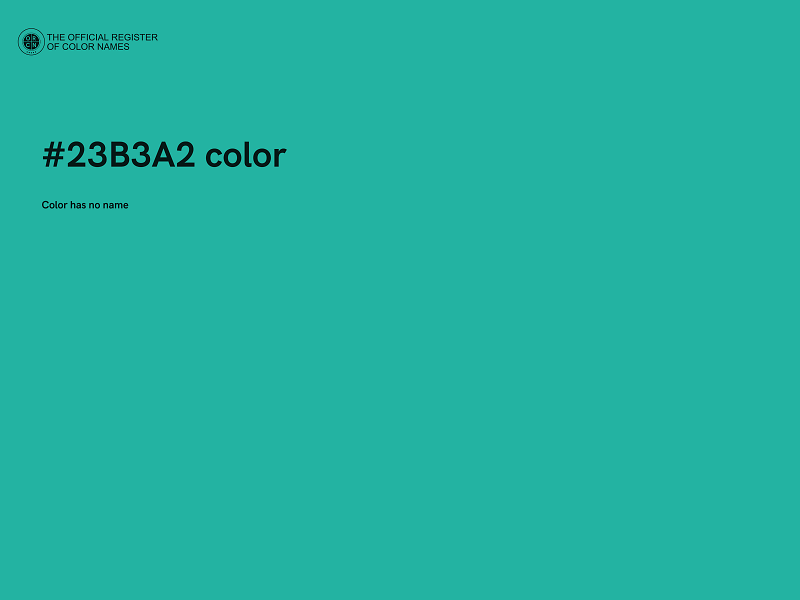 #23B3A2 color image