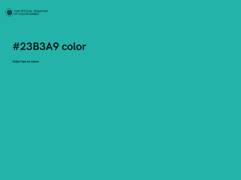 #23B3A9 color image