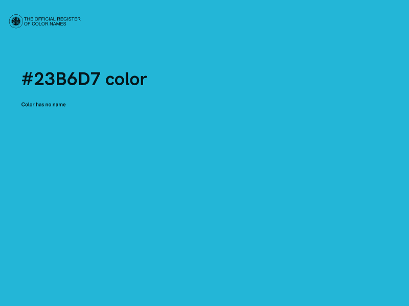 #23B6D7 color image