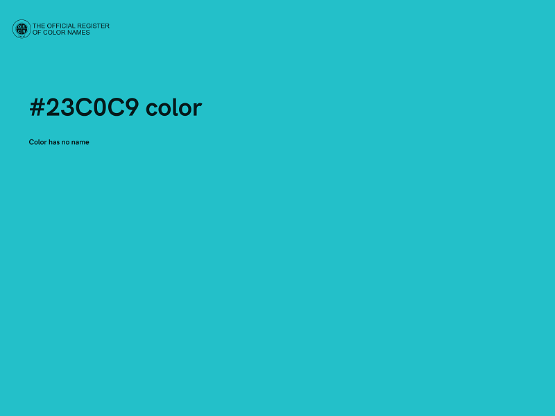 #23C0C9 color image