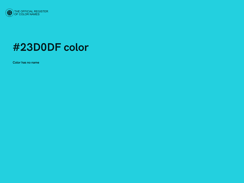 #23D0DF color image