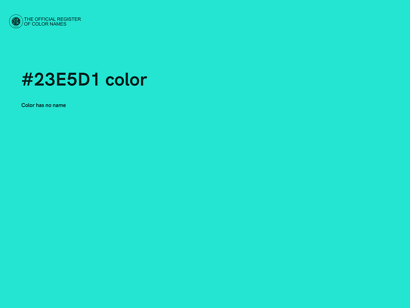 #23E5D1 color image