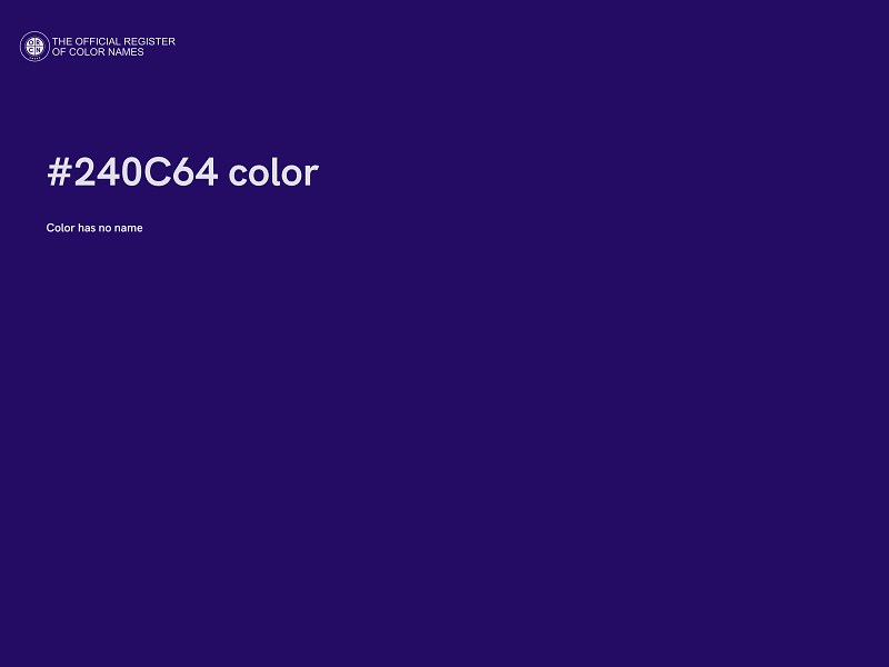 #240C64 color image