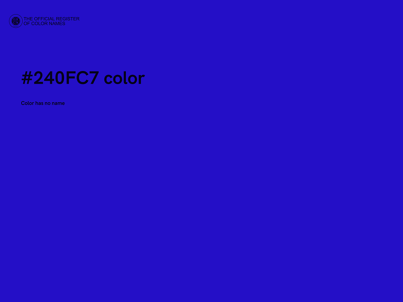 #240FC7 color image