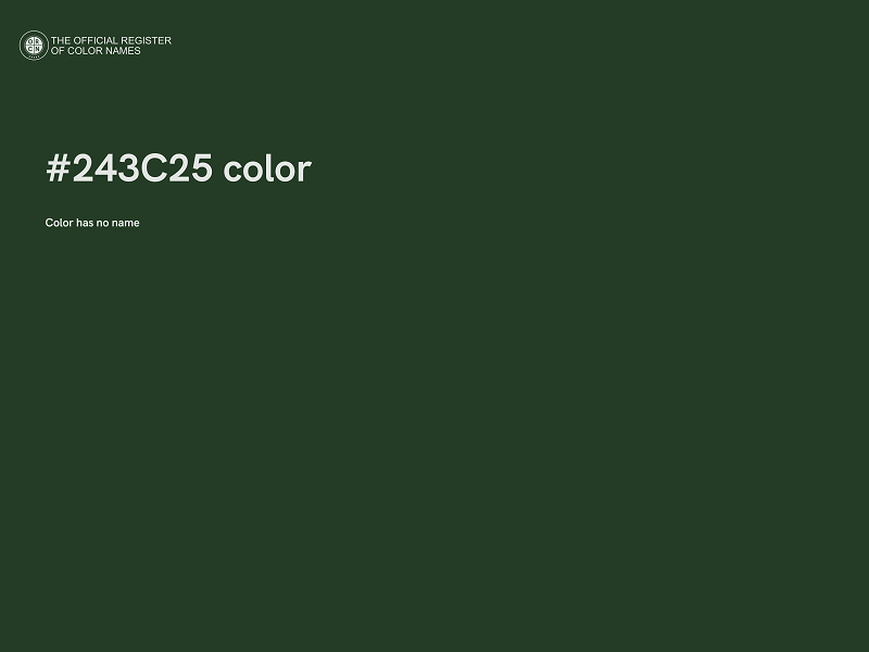 #243C25 color image