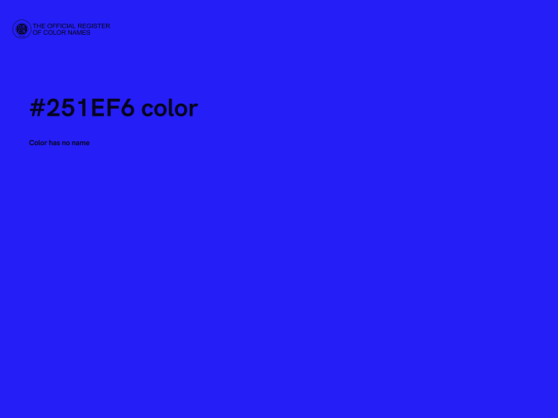 #251EF6 color image