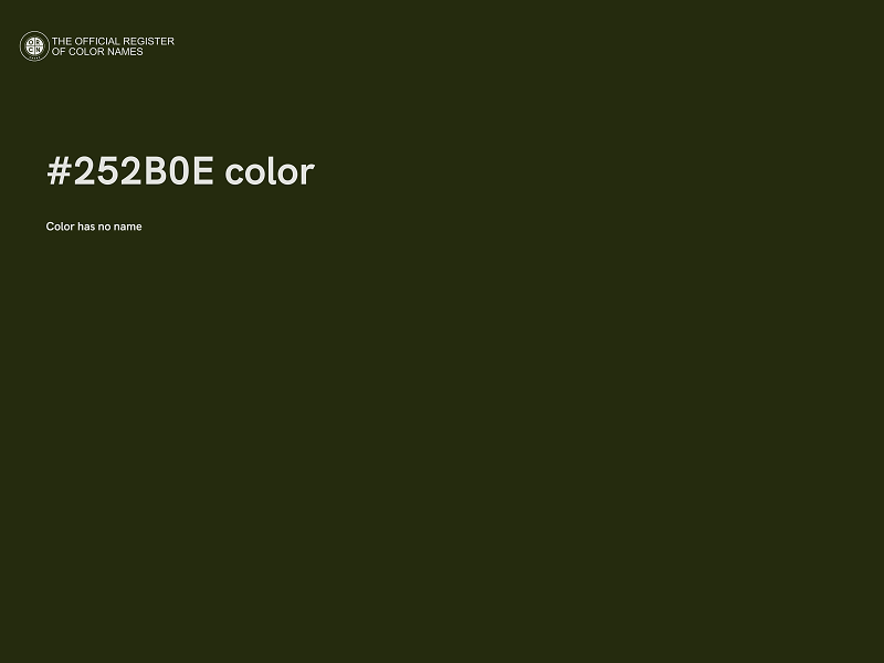 #252B0E color image