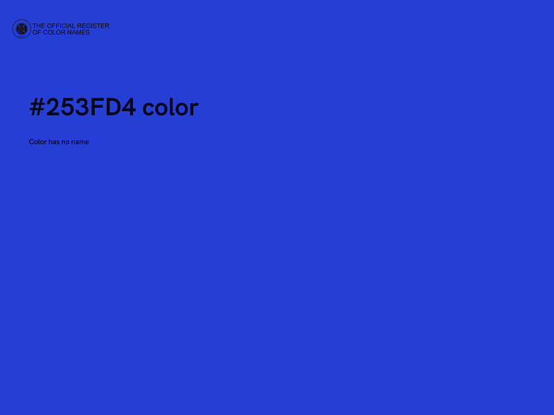 #253FD4 color image