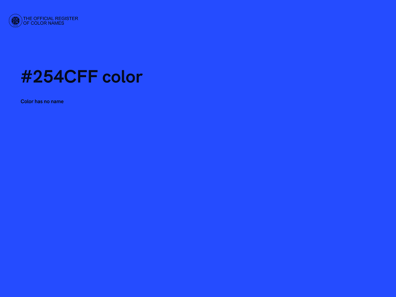 #254CFF color image