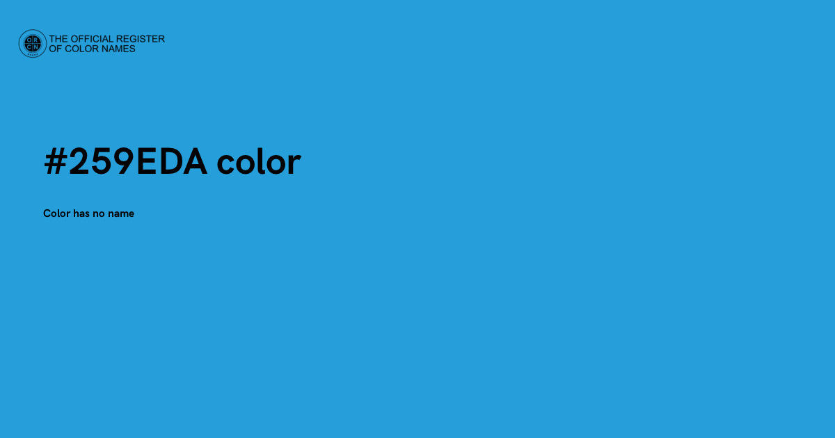 Color #259EDA - The Official Register of Color Names