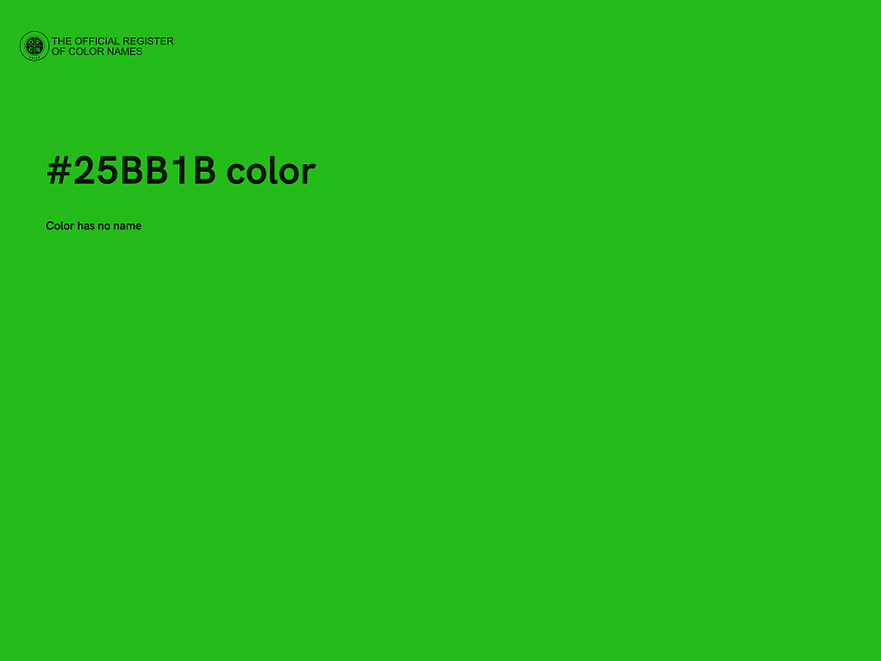 #25BB1B color image