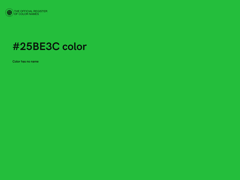 #25BE3C color image