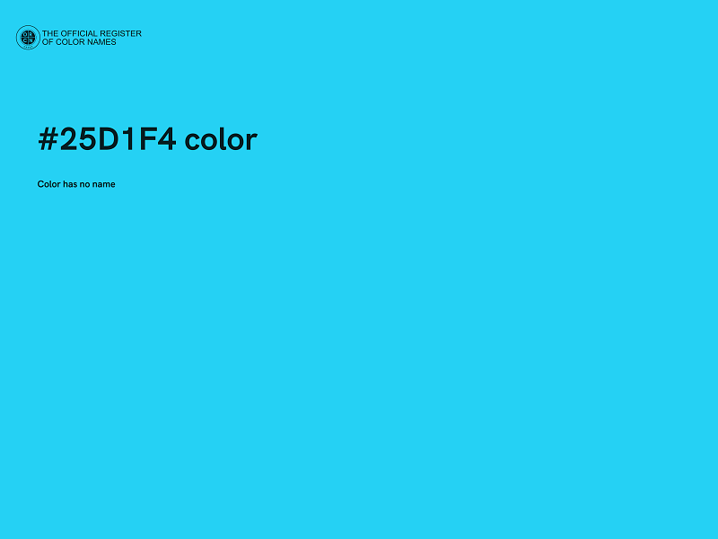 #25D1F4 color image