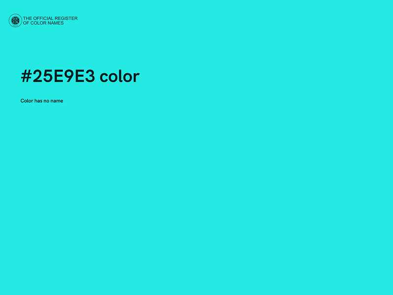 #25E9E3 color image