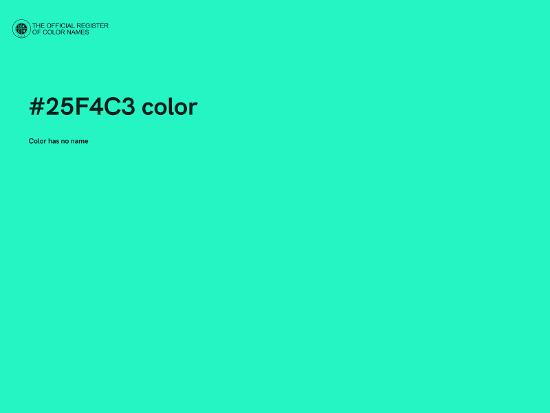 #25F4C3 color image