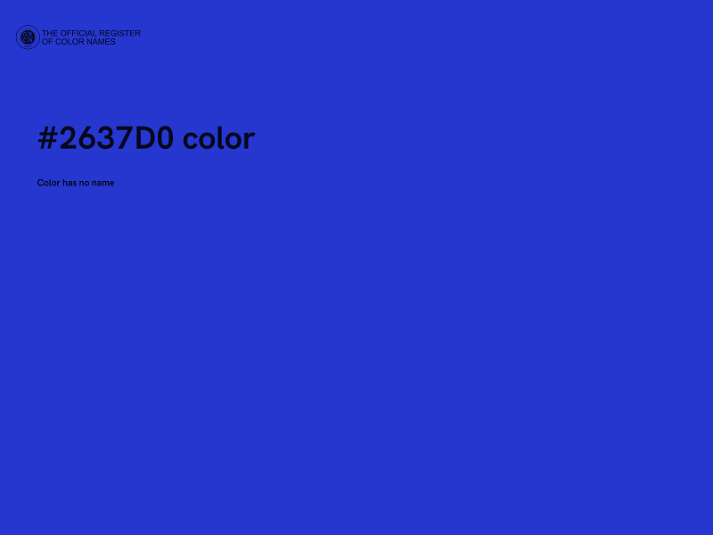 #2637D0 color image