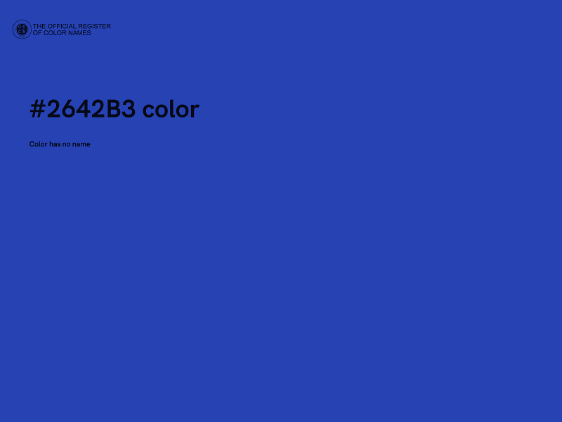 #2642B3 color image