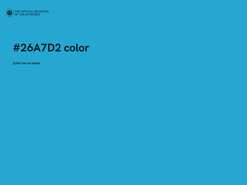 #26A7D2 color image