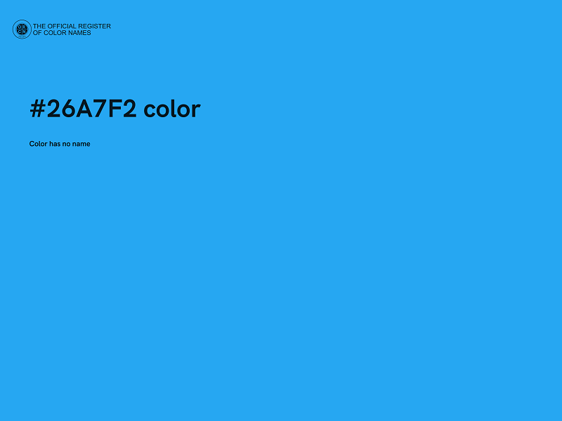 #26A7F2 color image