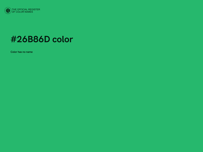 #26B86D color image