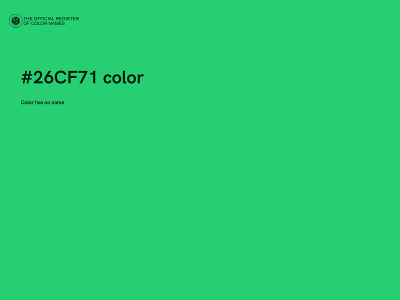 #26CF71 color image