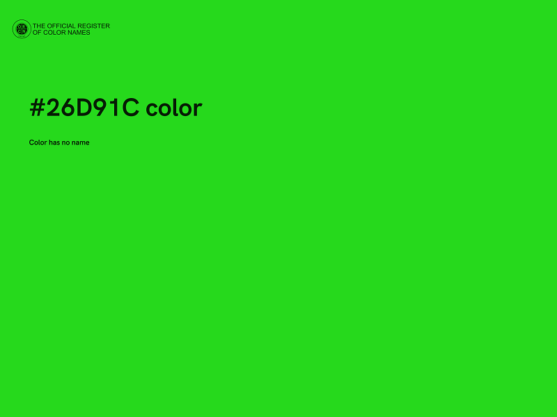 #26D91C color image