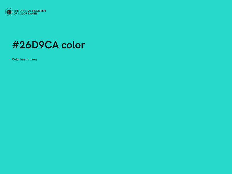 #26D9CA color image