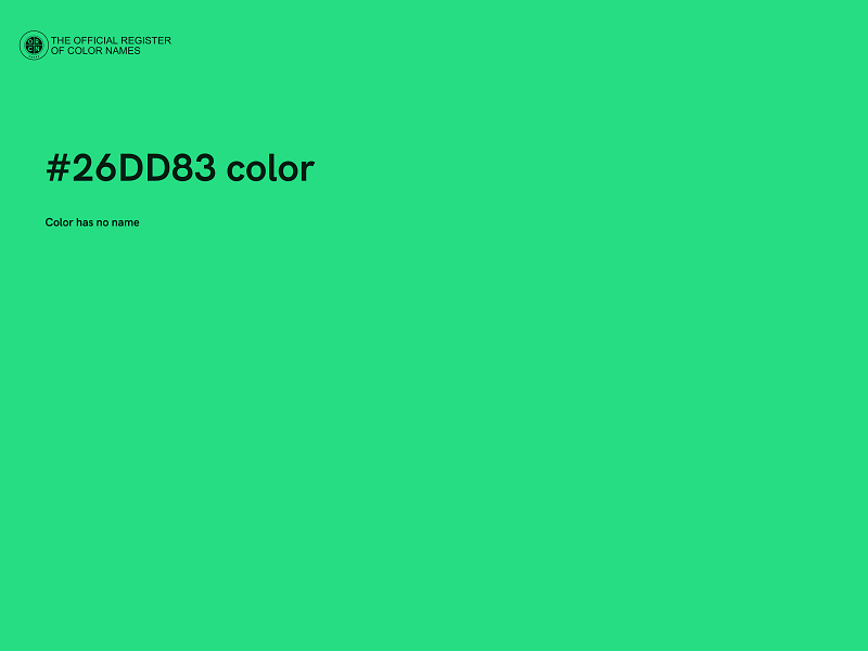 #26DD83 color image