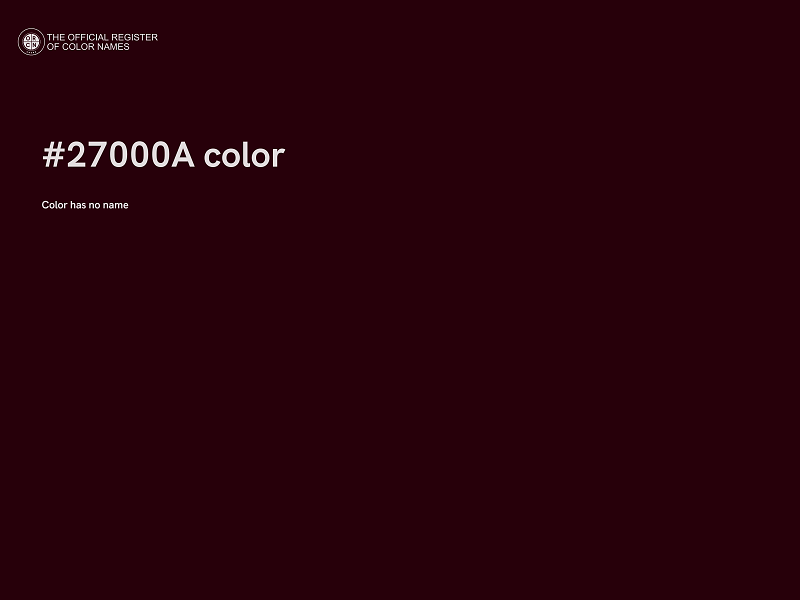 #27000A color image