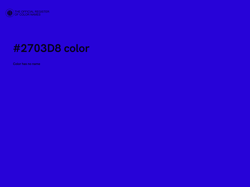 #2703D8 color image