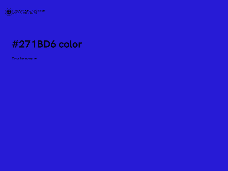 #271BD6 color image