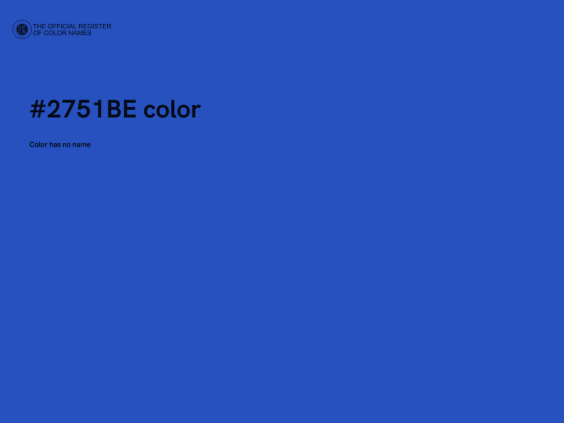 #2751BE color image