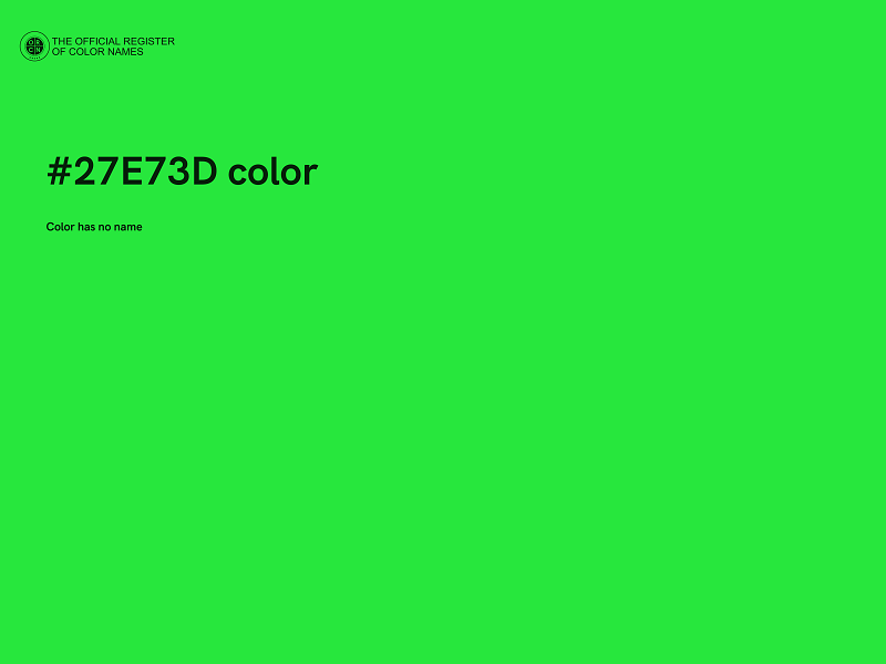 #27E73D color image