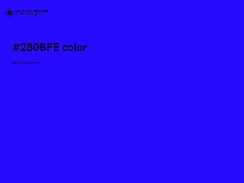 #280BFE color image