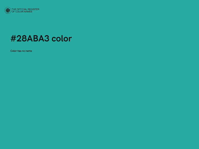 #28ABA3 color image